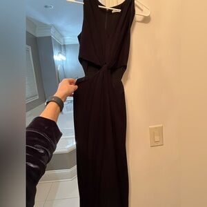 Black Twist-Front Sleeveless Women’s Dress